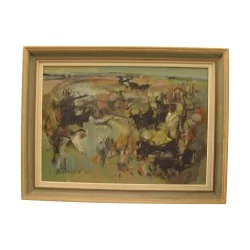 Tableau, huile sur toile “Camargue”, signé Jean BRISSON-DUVAL …