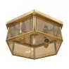 “Agath” hexagonal ceiling light, small model, in brass. - Moinat - Chandeliers, Ceiling lamps