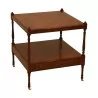 English yew end table on casters with 1 - Moinat - Coffee tables