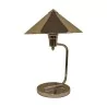 Lampe chromée avec abat-jour chromé. - Moinat - Lampes de table