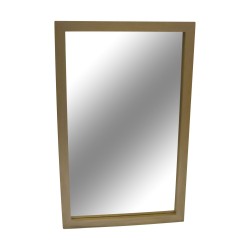Mirror with silver patina.