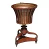 Cache-pot Charles X in mahogany with handle and copper tray with … - Moinat - Flowerpot holders, Interior planters