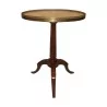 Louis XVI pedestal table in walnut with white marble top with - Moinat - End tables, Bouillotte tables, Bedside tables, Pedestal tables