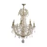 bronze and crystal chandelier with 8 lights. - Moinat - Chandeliers, Ceiling lamps