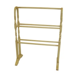 Porte - linges en bois peint bleu clair