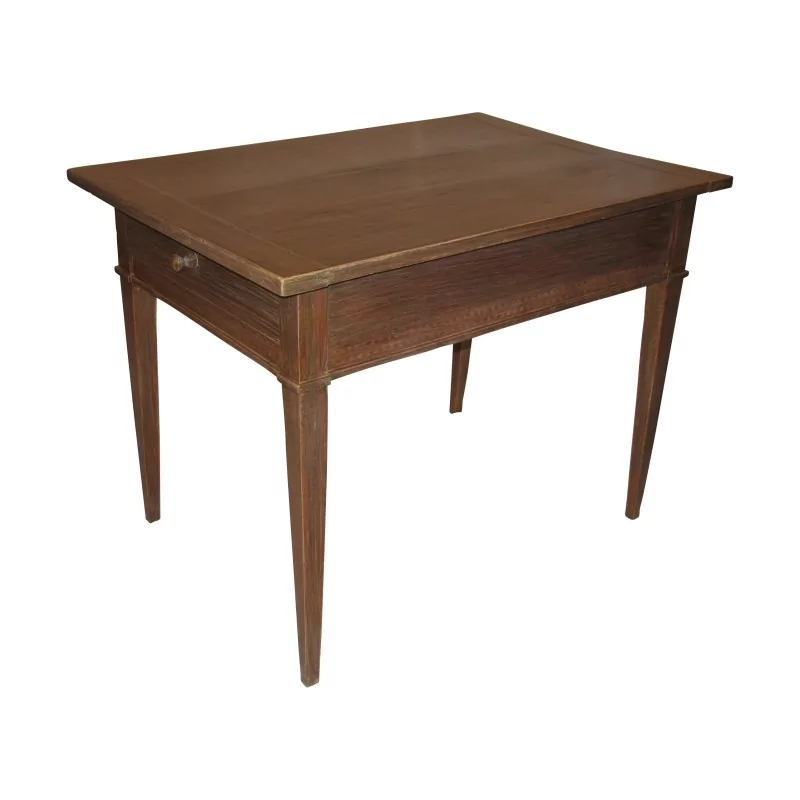 Executive Table in walnut with 2 drawers. Period 19th century. - Moinat - Dining tables