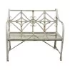 2-seater bench in wrought iron painted white. - Moinat - Sièges, Bancs, Tabourets