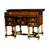 Bureau Mazarin en bois noir marqueté et pieds en bois sculpté - Moinat - Bureaux cylindre, à abattant, Secrétaires