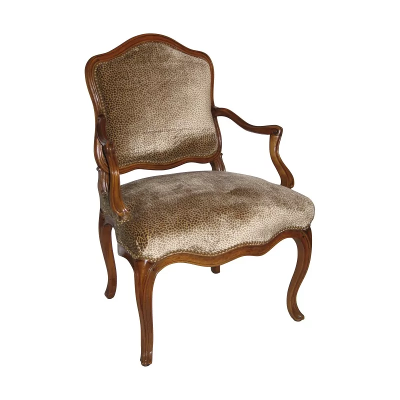路易十五扶手椅，采用 Nogaret 风格的模制胡桃木…… - Moinat - 扶手椅