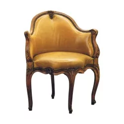 Louis XV office armchair in carved and molded beech, …