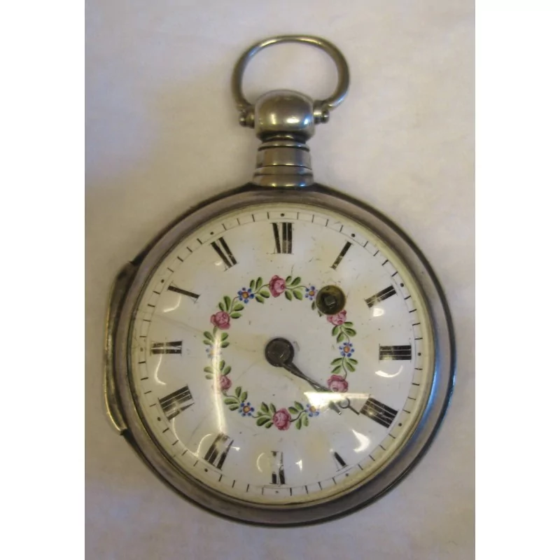 只银质和瓷质怀表。瑞士，18 月底... - Moinat - 台钟