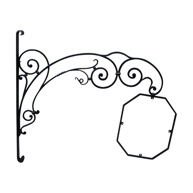 Potence avec enseigne octogonale noire. - Moinat - Portails, Potences Potence avec enseigne octogonale noire. - Moinat - Portails, Potences