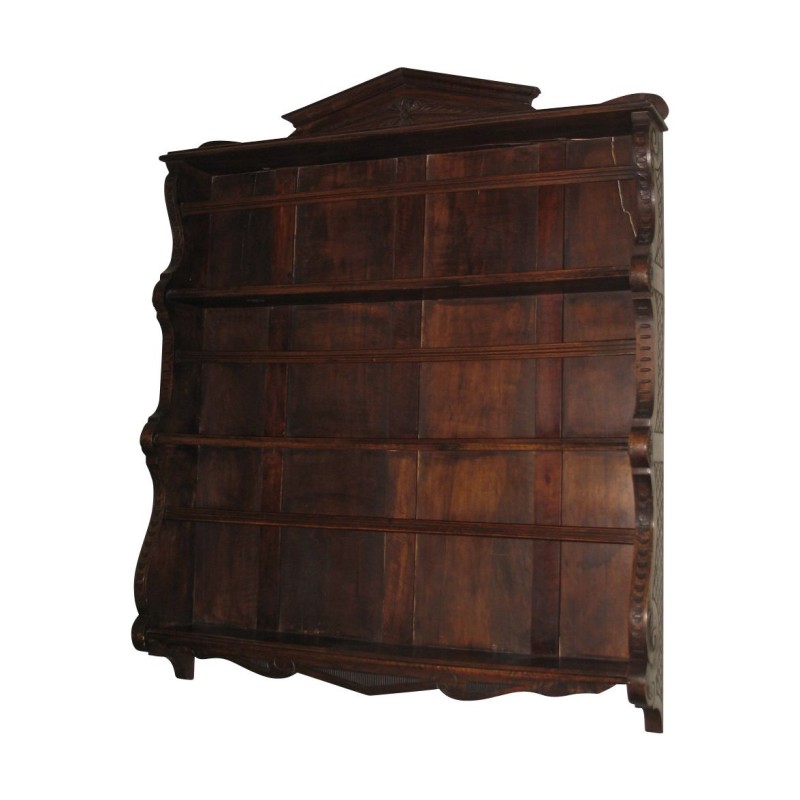 Ratelier en bois sculpté avec fronton. Epoque 20ème siècle. - Moinat - Etagères, Bibliothèques, Vitrines Ratelier en bois sculpté avec fronton. Epoque 20ème siècle. - Moinat - Etagères, Bibliothèques, Vitrines
