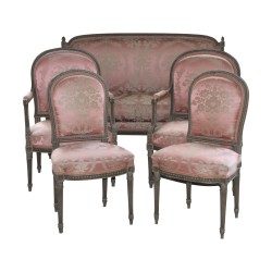 living room set comprising: 1 sofa, 2 armchairs and 2