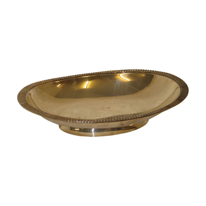 800 silver dish with writing engraved on the side. Era … - Moinat - Silverware