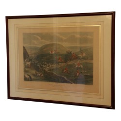 Paire de gravures de chasse  - Hare Hunting, sous verre avec …