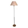 “Hotel” floor lamp in brass with white fabric shade. - Moinat - Standing lamps