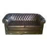 Chesterfield Sofa in grünem Leder, gebraucht. - Moinat - Sofas, Couchs