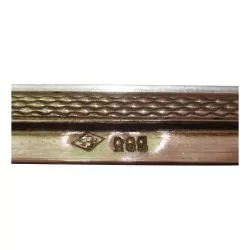 Etui à cigarettes en argent 980. Epoque 19ème siècle.