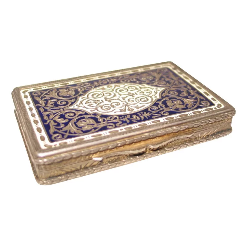 Boîte rectangulaire en argent vermeille et émailée sur le … - Moinat - Boites, Urnes, Vases