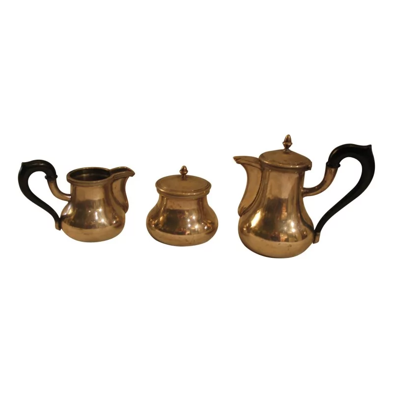 Service à thé Empire comprenant 1 théière, 1 pot à crème et 1 - Moinat - Argenterie