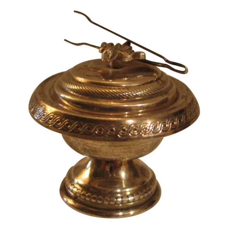 Salière "Gros Grain" en argent ciselé. Epoque 19ème - Moinat - Argenterie