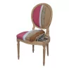медальон стула в стиле Людовика XVI из полуобтянутого бука, … - Moinat - Стулья