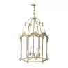 monumental Louis XV style lantern with 6 sides in bronze … - Moinat - Chandeliers, Ceiling lamps