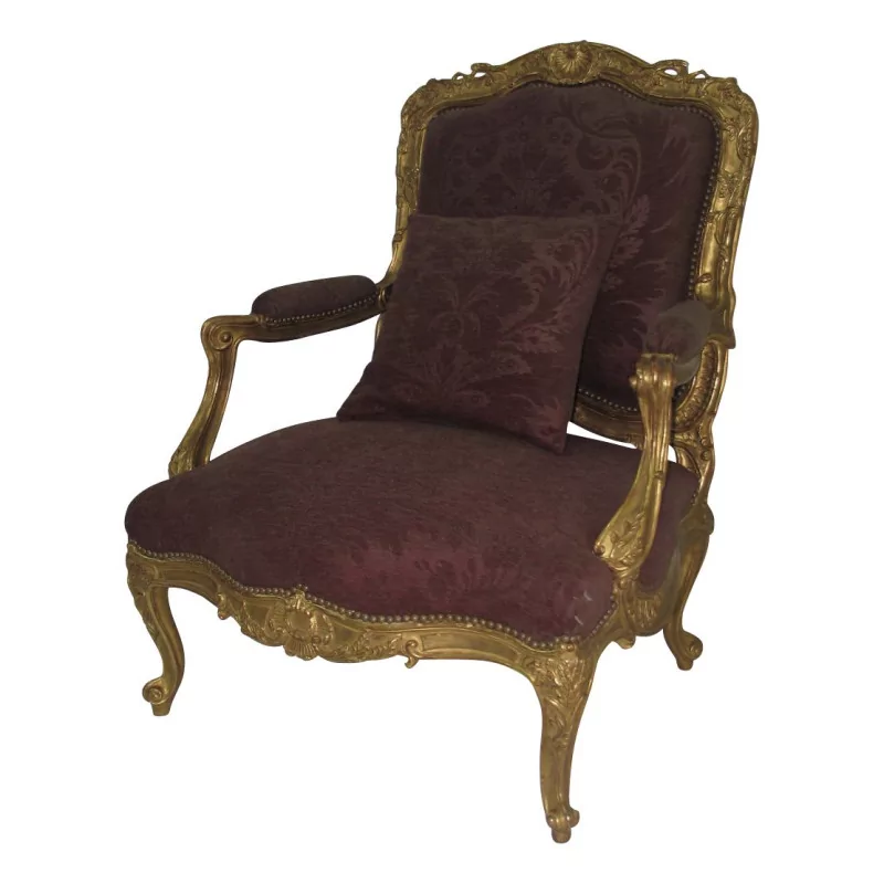 Pair of Louis XV style armchairs “A la Reine” in wood … - Moinat - VE2022/1