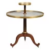 张小圆桌，配有 2 个路易十六时期凹槽桃花心木托盘，配有 - Moinat - End tables, Bouillotte tables, 床头桌, Pedestal tables
