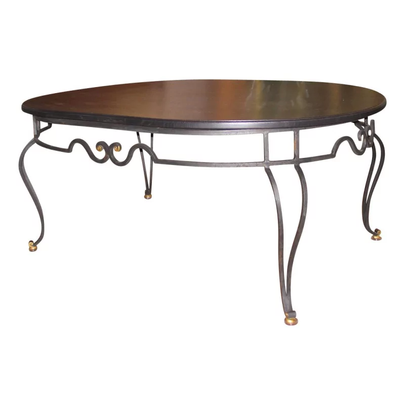 Oval table, in the style of \"Gilbert Poillerat\", in iron … - Moinat - VE2022/2