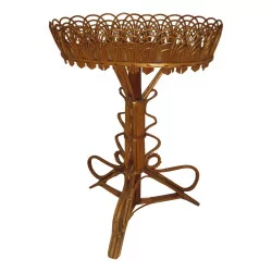 Rattan planter without container. Early 20th century period.