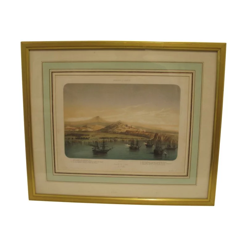 Gravure couleur “Bataille de L’Alma”. Epoque 19ème siècle. - Moinat - Gravures