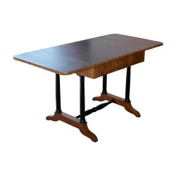 Louis-Philippe 桌子，带胡桃木翻盖，顶部和……