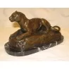Bronze “Panthère” patiné avec socle en marbre noire, signé … - Moinat - Bronzes