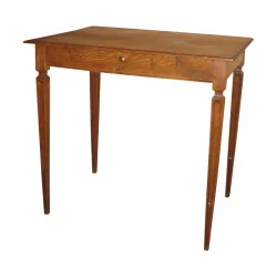 rectangular oak table with 1 drawer. Period 19th …