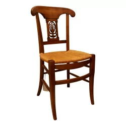 首长风格樱桃木椅子，带靠背……