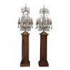 Pair of light fixtures made up of terracotta columns - Moinat - Table lamps