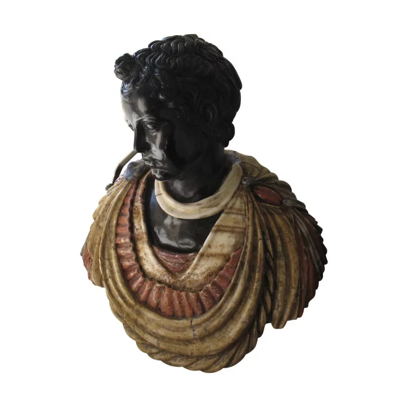 sculpted and patinated marble bust. - Moinat - Decorating accessories