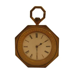 gemeißelte und vergoldete Reiseuhr aus Bronze. Zeitraum 19. …