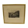 engraving of Dorf Schwendi in Appenzell, under glass with frame … - Moinat - VE2022/1