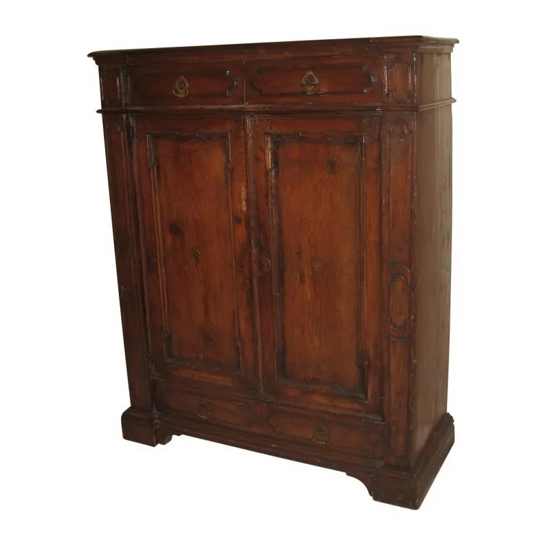 2-türiges Sideboard aus rustikal patinierter Tanne. Italien, 20. … - Moinat - Truhen, Anrichte