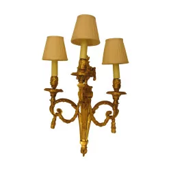 Paar Louis XVI Aries Wandlampen aus ziselierter Bronze und …