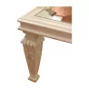Table de salon rectangulaire en bois sculpté et peint en … - Moinat - Tables de salon