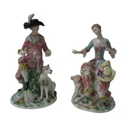 Paire de porcelaines “Berger et Bergère”, de Saxe.