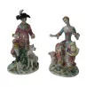 Pair of “Berger et Bergere” porcelains, from Saxony. - Moinat - Chinaware, Porcelain