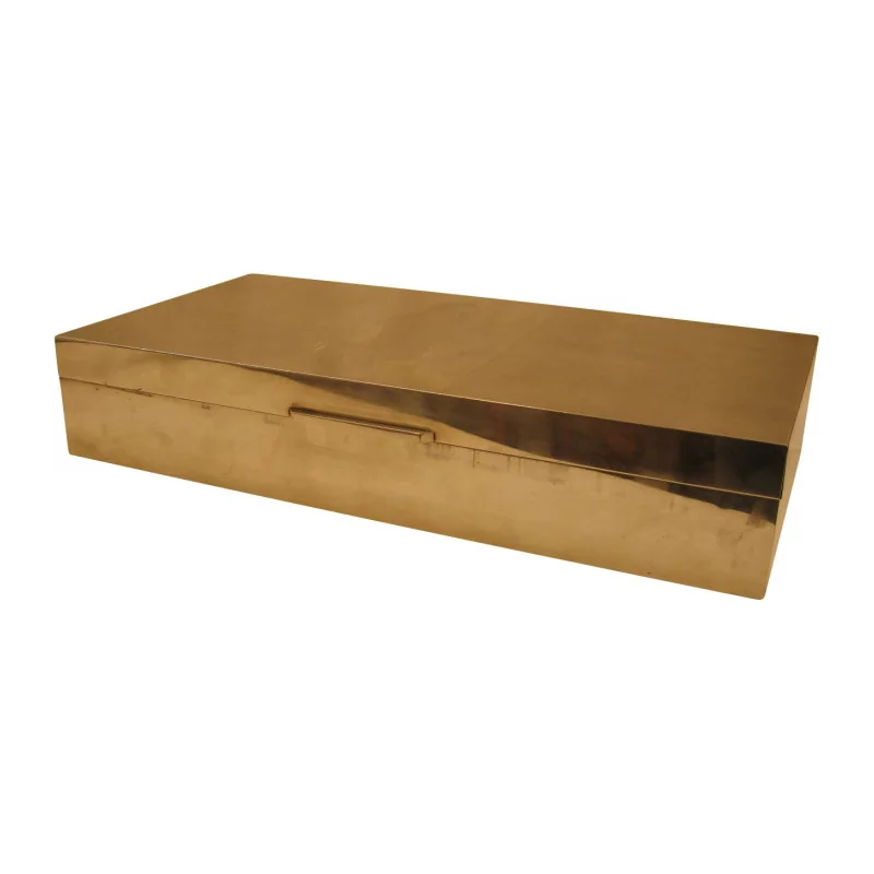 个银色金属雪茄盒，内部为…… - Moinat - 箱, 瓮, 花瓶