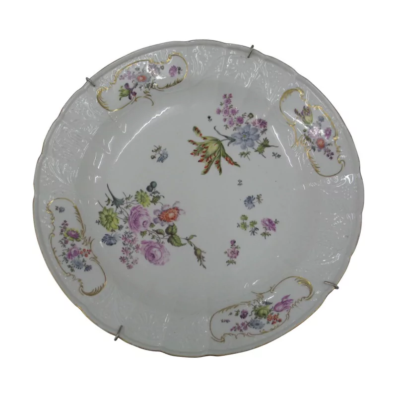 white porcelain dish with floral decoration. Meissen around 1760. - Moinat - Chinaware, Porcelain