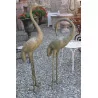 Pair of Herons in antique patinated bronze. - Moinat - Statues