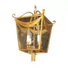 Year 30 style lantern in gold leaf iron with 4 … - Moinat - Chandeliers, Ceiling lamps